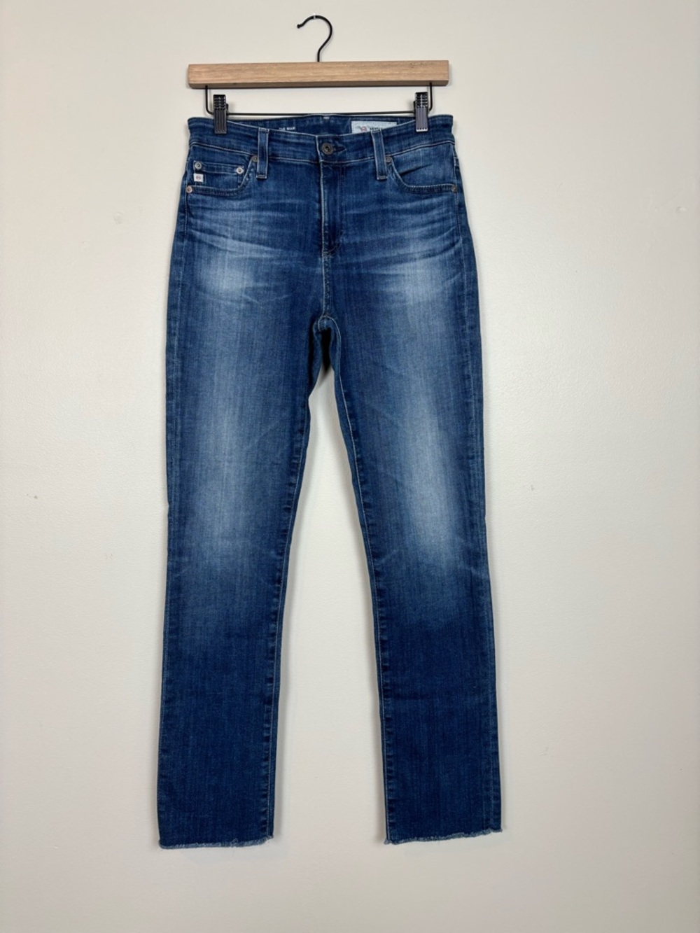 AG Adriano Goldschmied Jeans Womens 28R The Mari High Rise Straight Denim Blue
